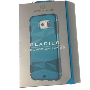 Lifeworks: "Glacier" Blue phone case for Galaxy S6.Model# LW-6S17ON. New